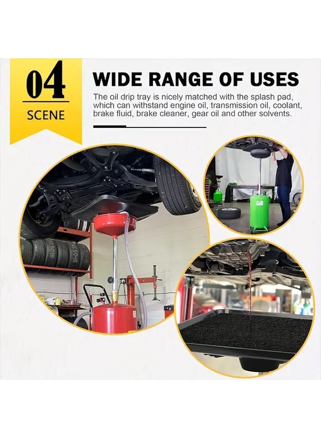Black 4 Gallon 15L Car Repair Oil Drain Square Filler Without Oil Pad - Image 5